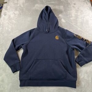 Carhartt Dark Blue Hoodie with Bronze Accents